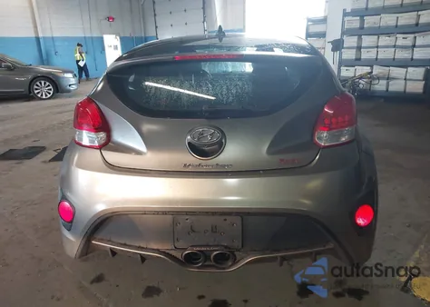 2014 Hyundai Veloster Turbo W/Black z USA, uszkodzony, nr VIN KMHTC6AE6EU201611